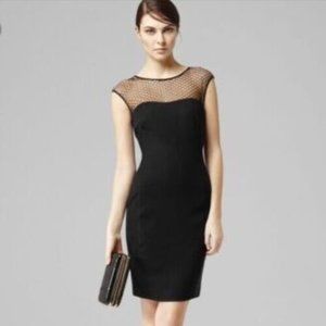 Reiss Honeycomb Pencil Dress Black US2